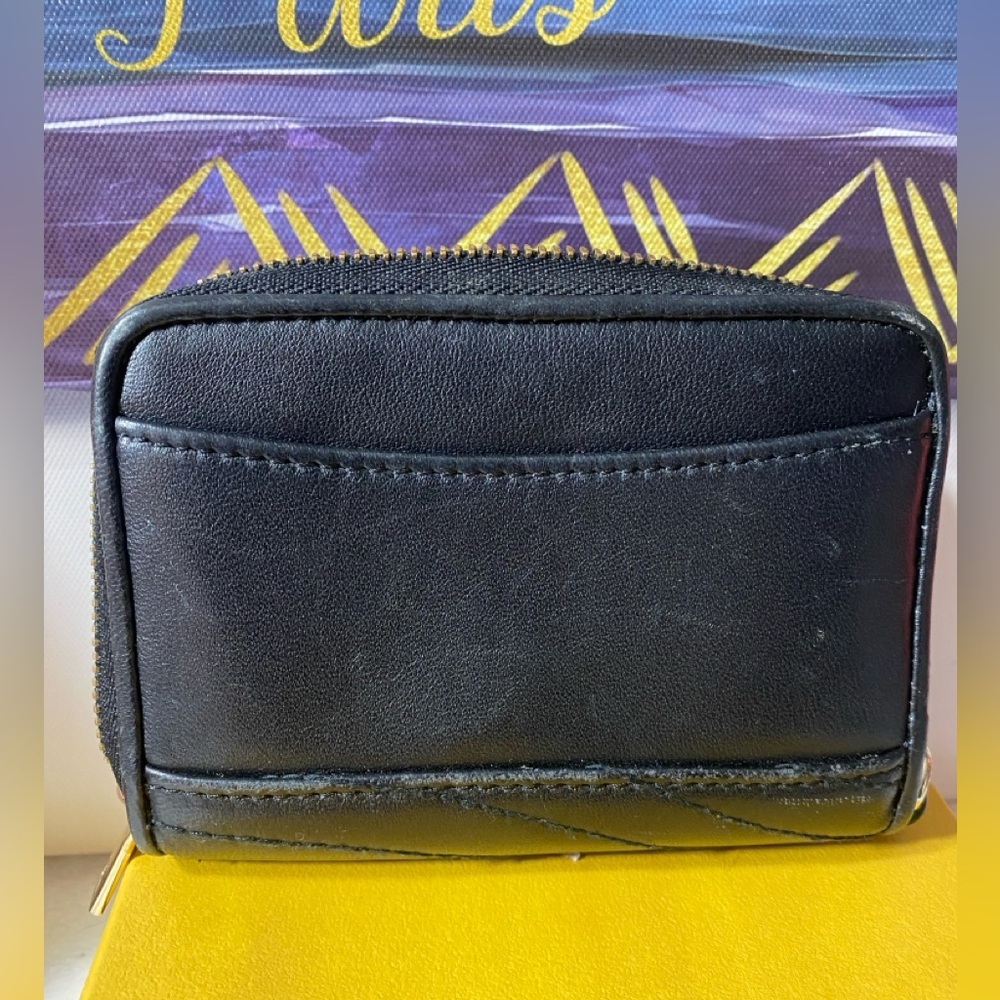 EUC Furla Black Quilted Leather Wallet - Picture 3 of 3